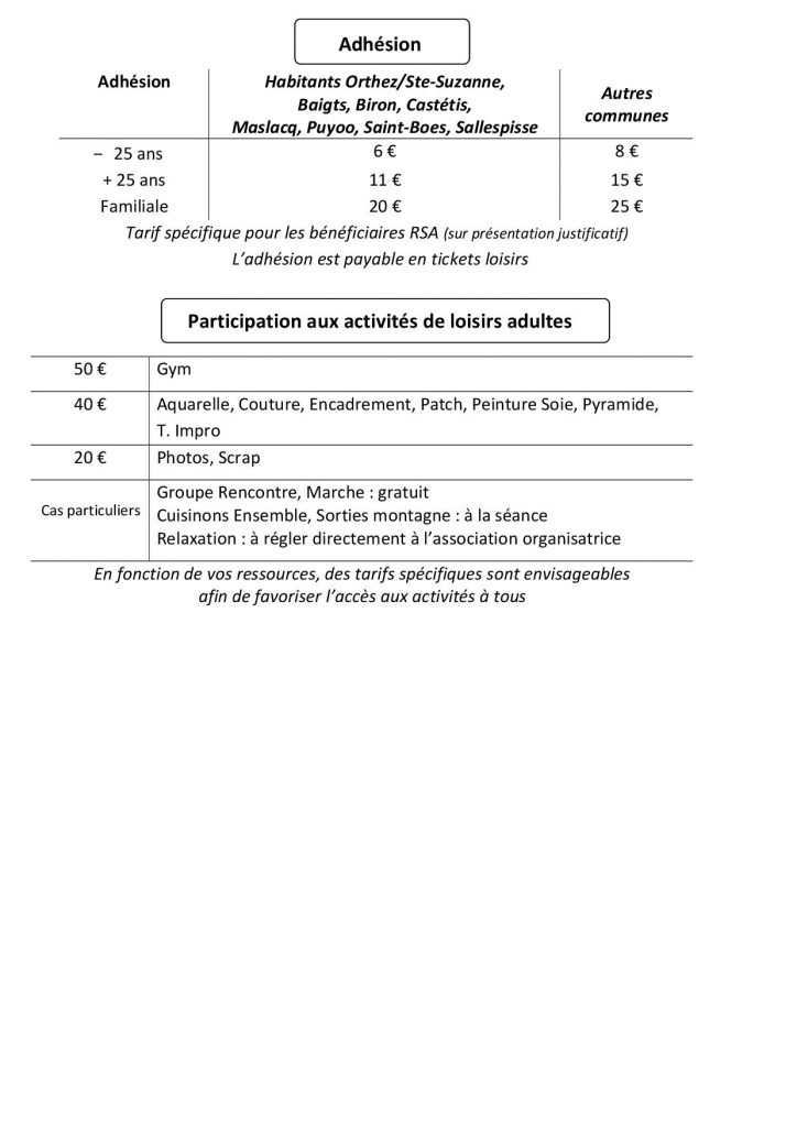 Bulletin d'adhésion 2017-2018