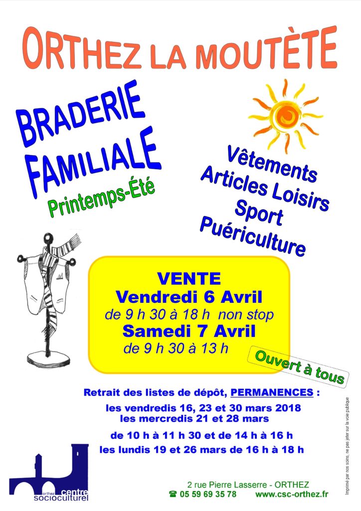 Affiche Braderie PE 2018